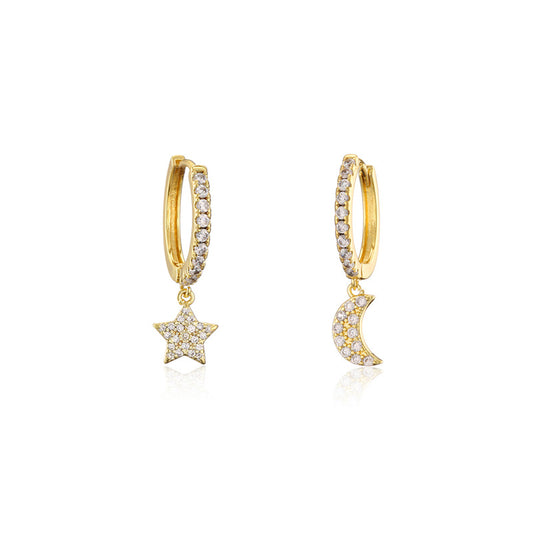 18k Gold Plated Star Earrings