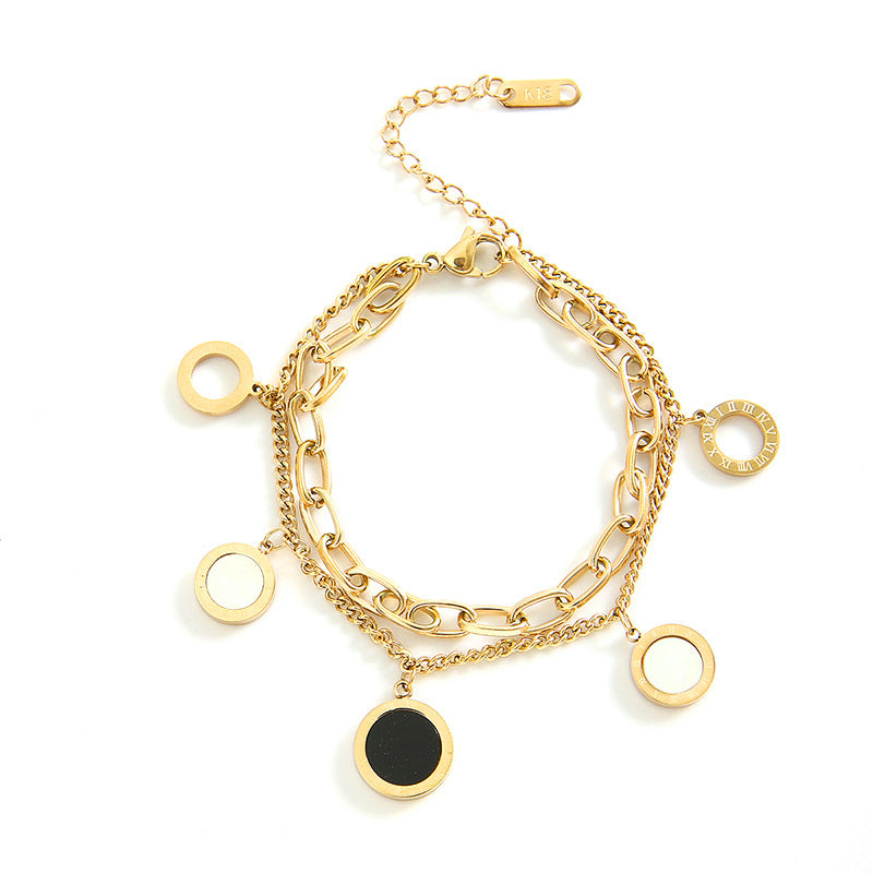 Julia Fake Coin Pendant Bracelet