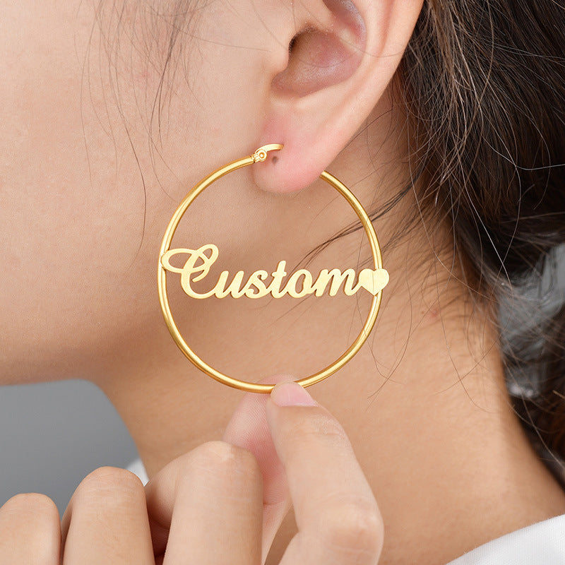 SPARKLE I CUSTOMIZED HOOP EARRINGS FOR WOMEN