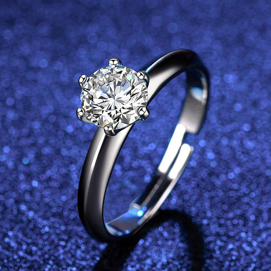 Heart Arrow Zircon Moissanite Ring