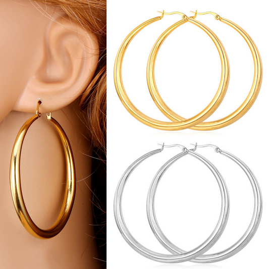 SPARKLE Large Hoop Earrings