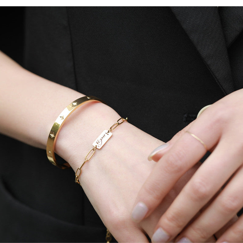 18K Gold Plated Star Bracelet