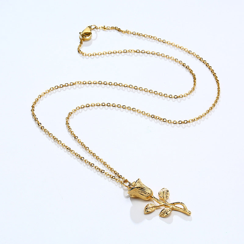 18k Gold Plated Rose gold Necklace