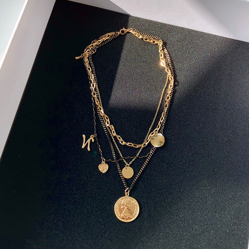 18k Gold Plated Coin Necklace