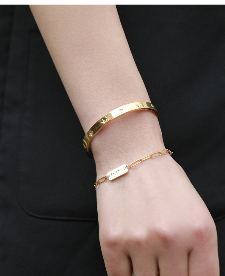 18K Gold Plated Star Bracelet