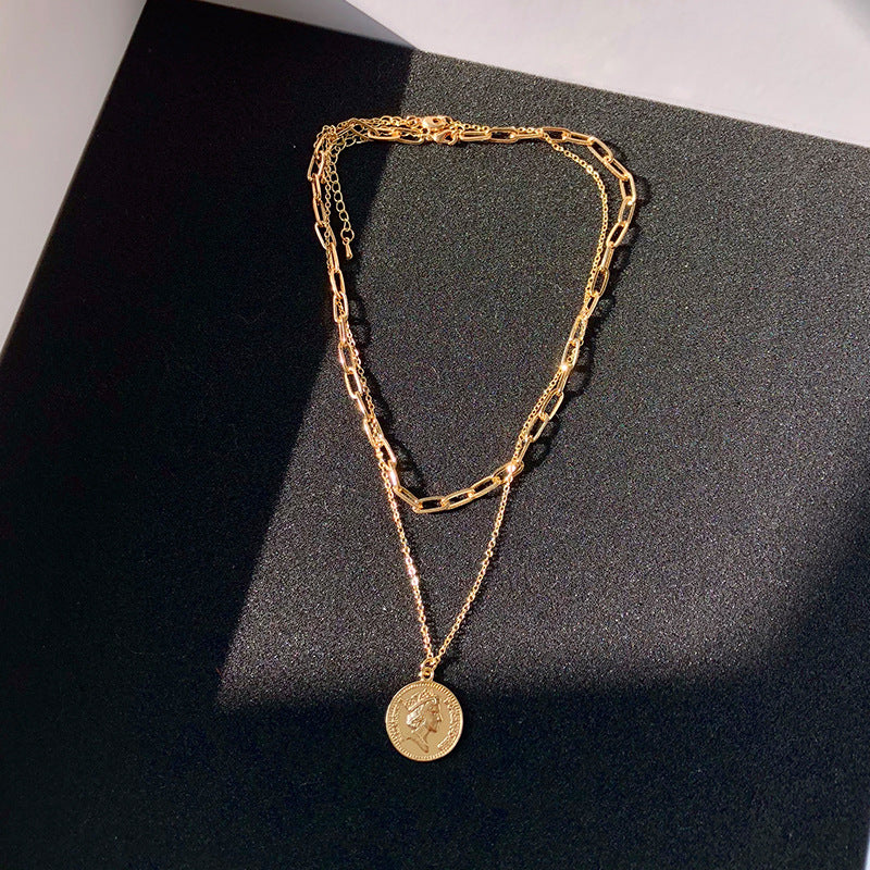 18k Gold Plated Coin Necklace