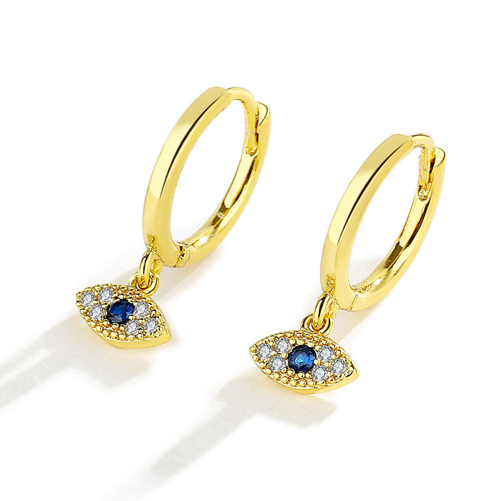 18k Gold Plated Eye Earrings