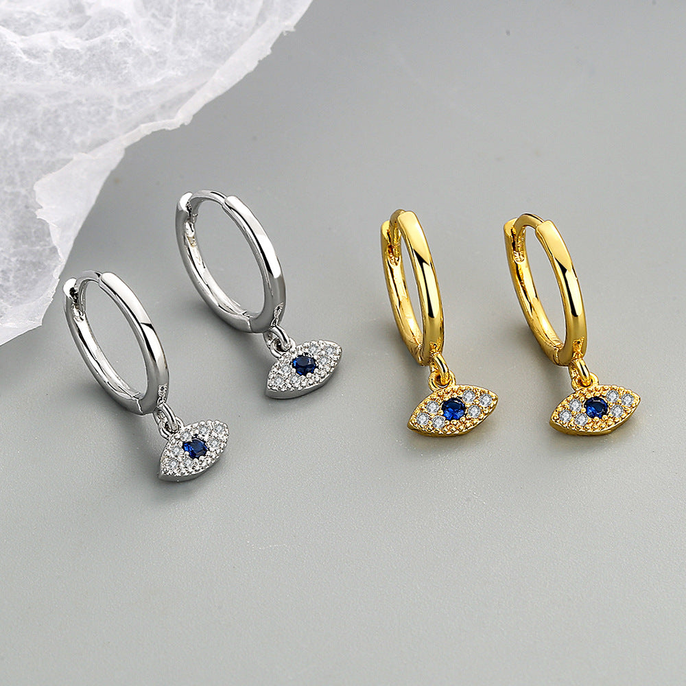 18k Gold Plated Eye Earrings