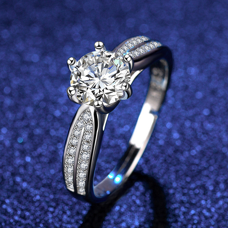 Heart Arrow Zircon Moissanite Ring