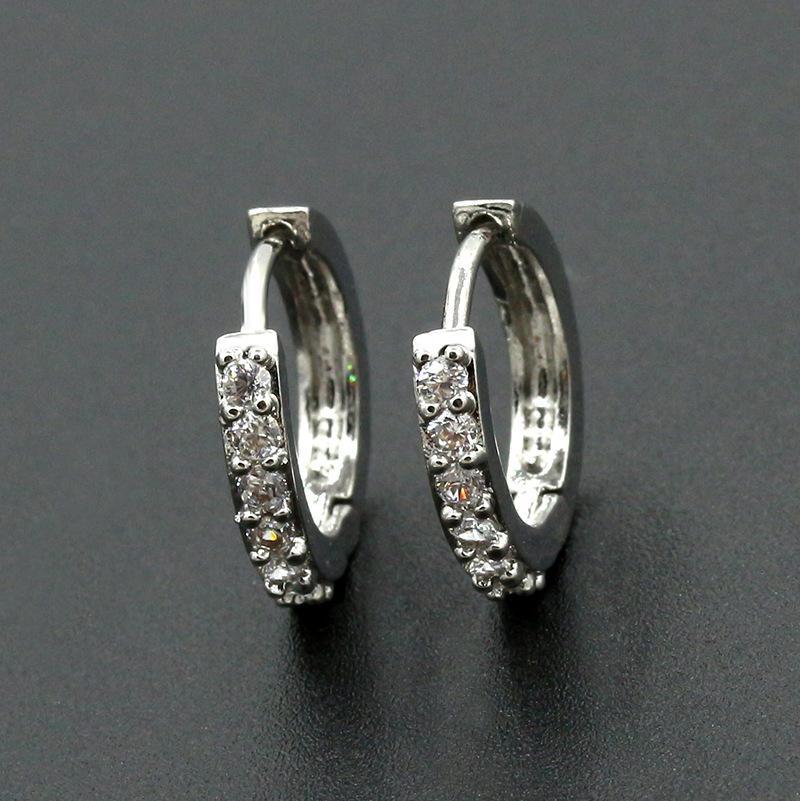 Sparkle 925 Sterling Silver Hoop Earrings